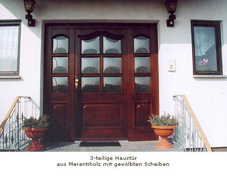 3-teilige Haustür aus Merantiholz